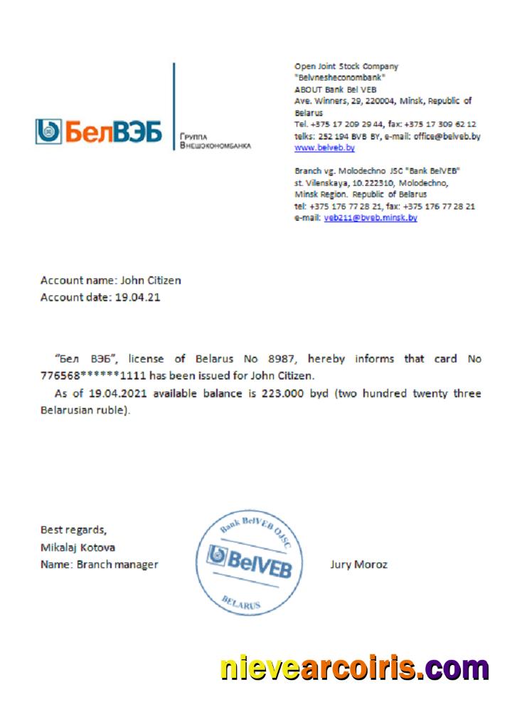 Belarus BelVeb reference