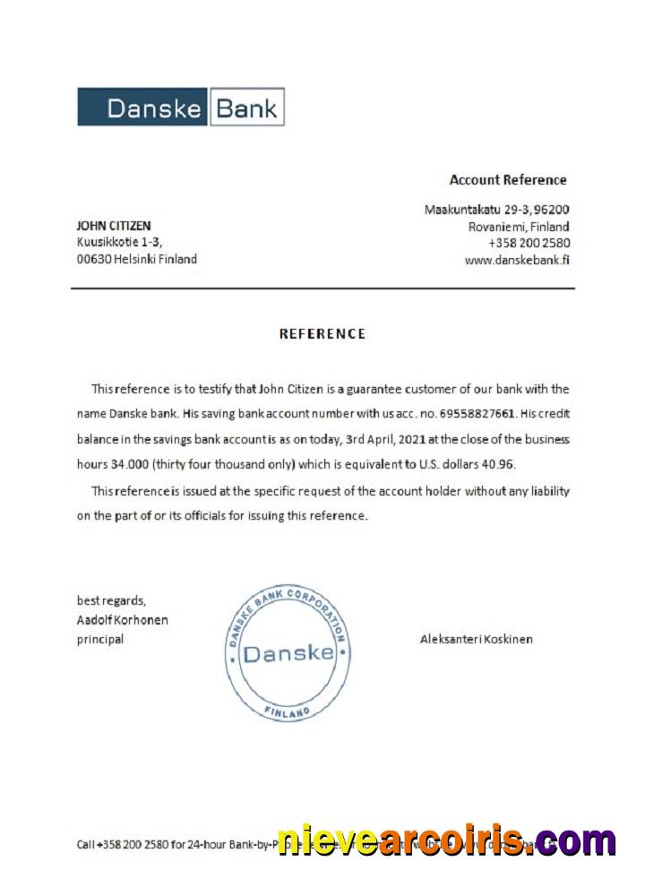 Finland Danske reference