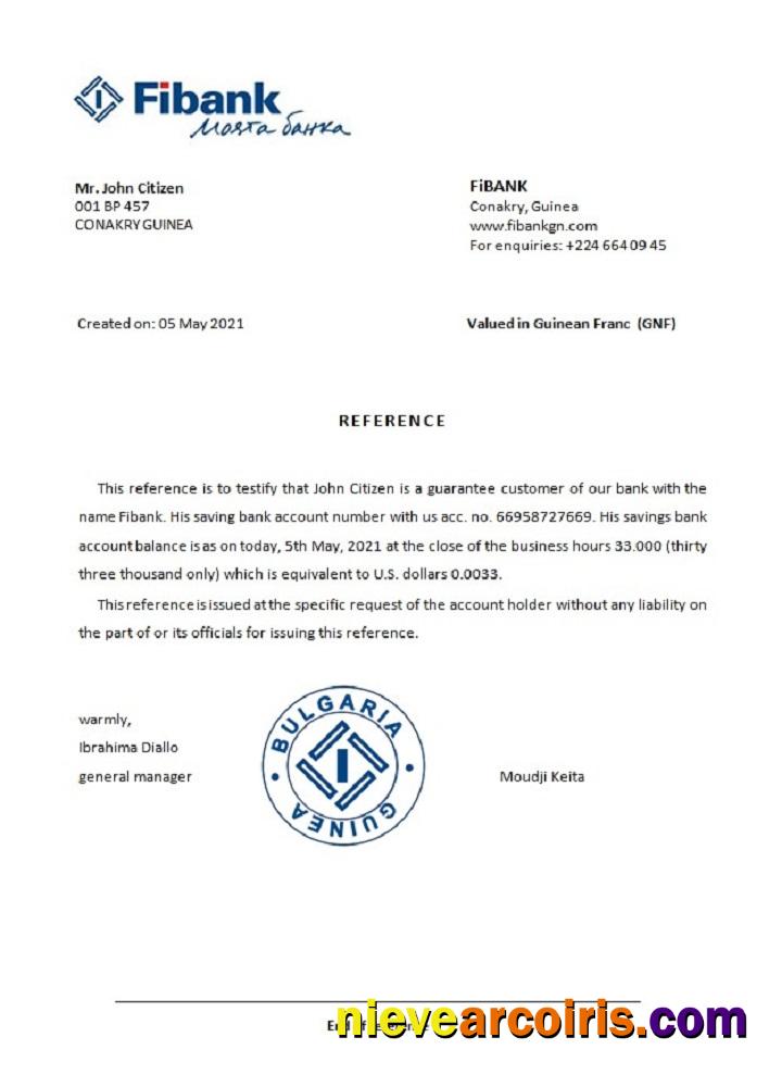 Guinea Fibank reference