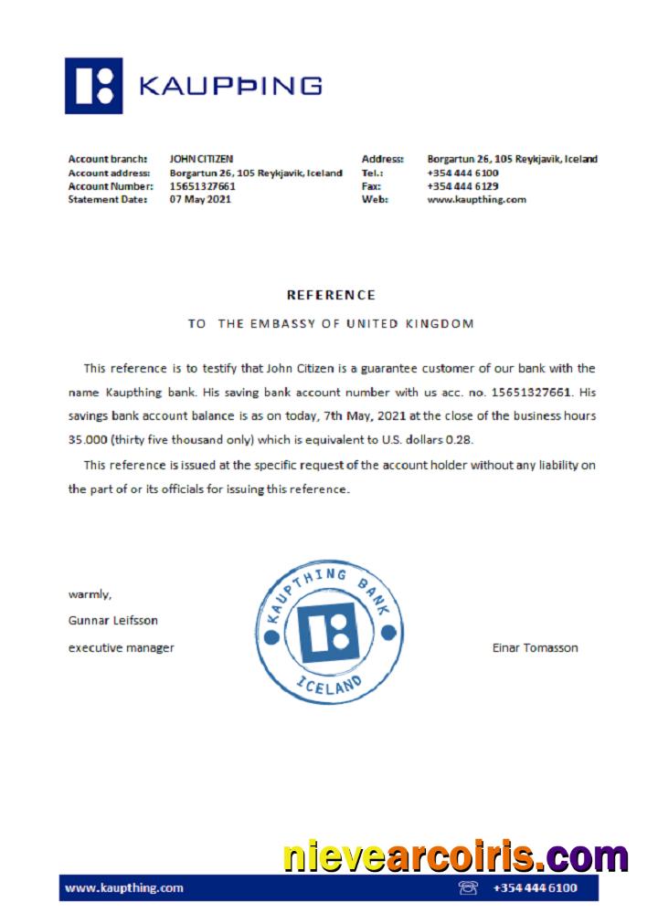Iceland Kaupthing reference