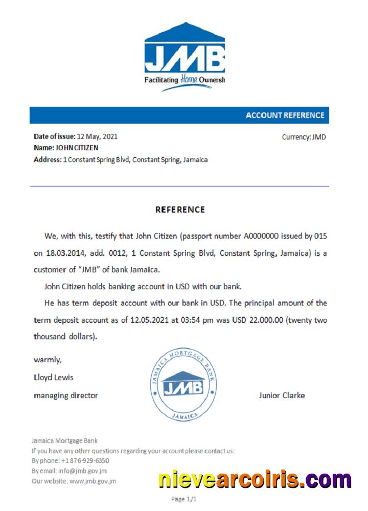 Jamaica Mortgage reference