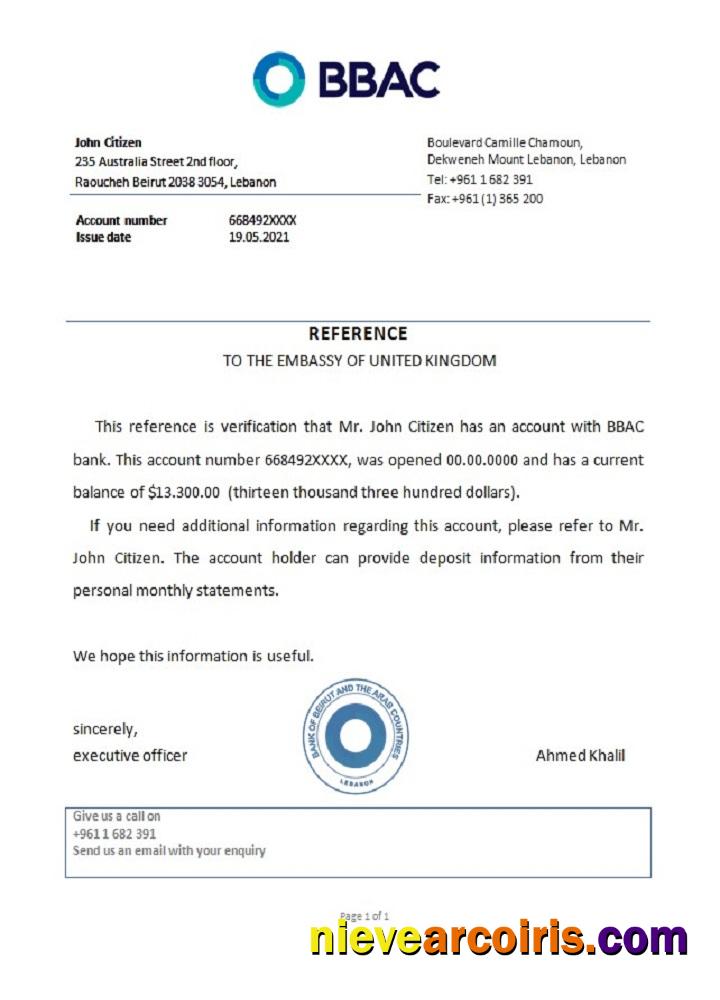 Lebanon BBAC reference