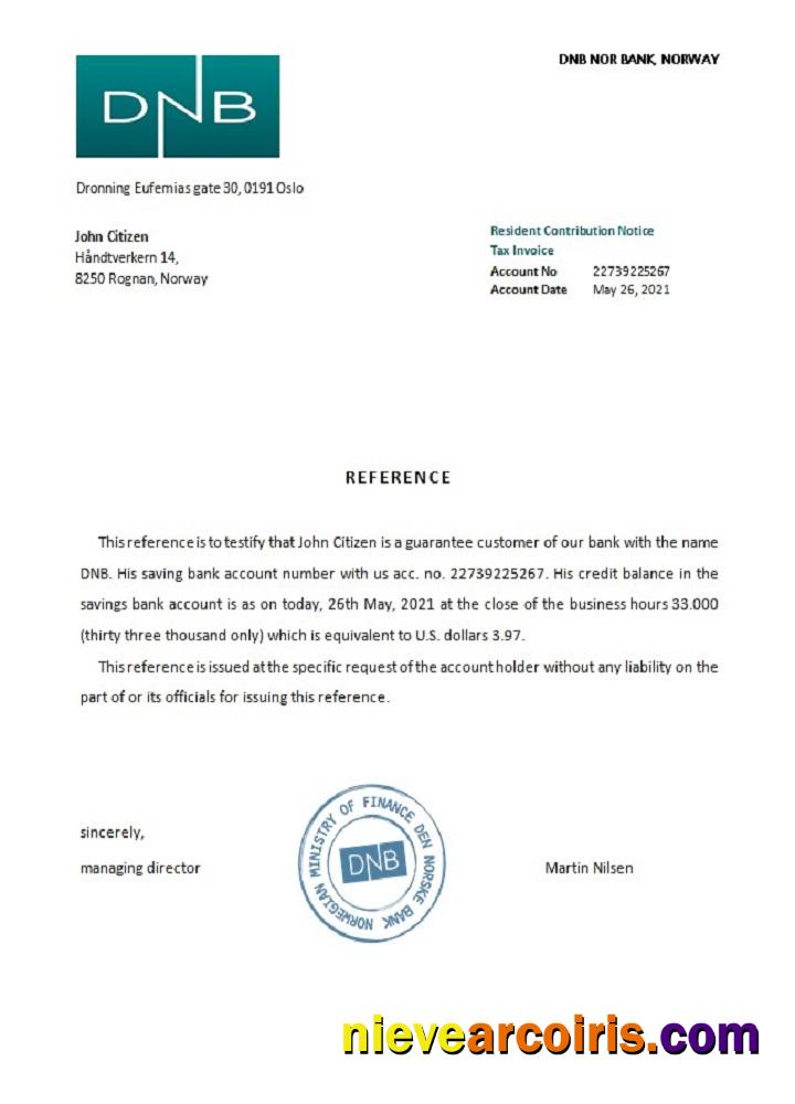 Norway DNB reference