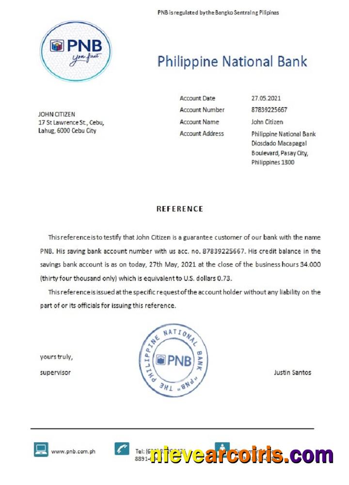 Philippines PNB reference