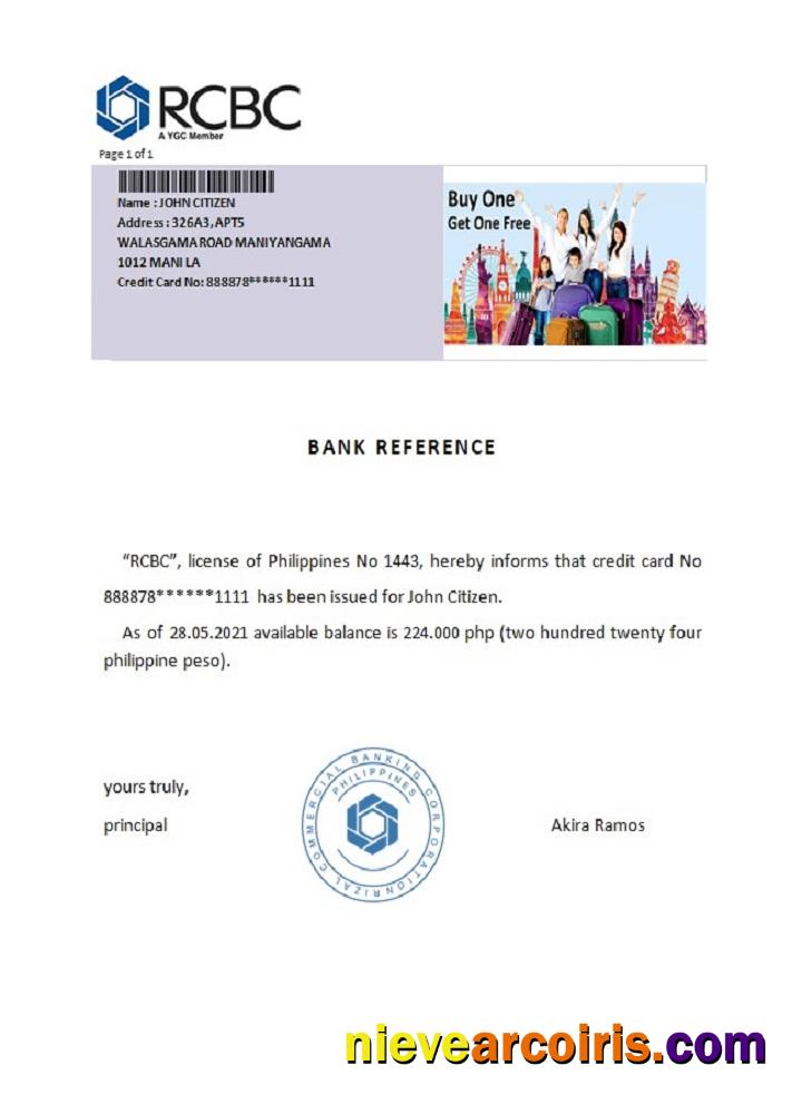 Philippines RCBC reference