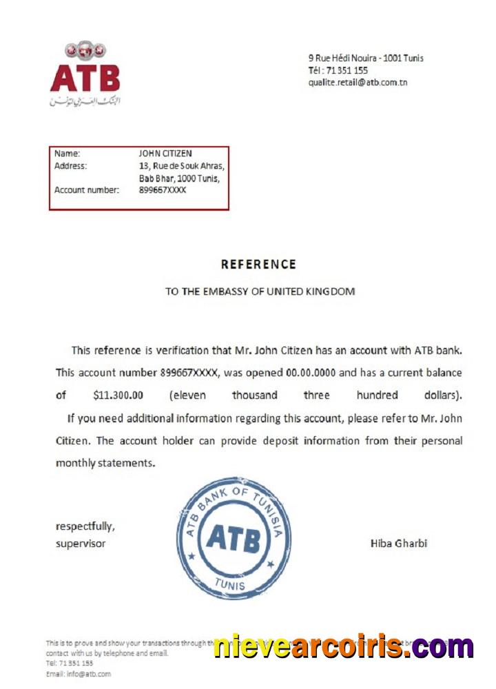 Tunisia ATB reference