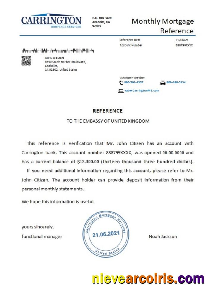 USA Carrington reference