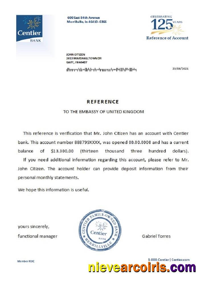 USA Centier reference