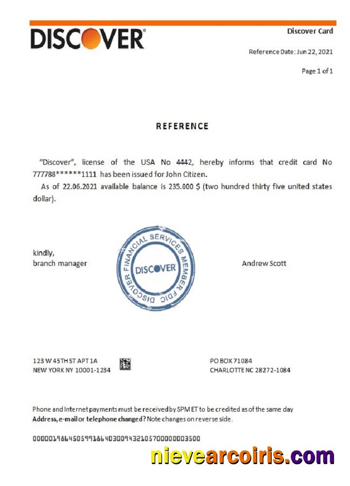 USA Discover reference