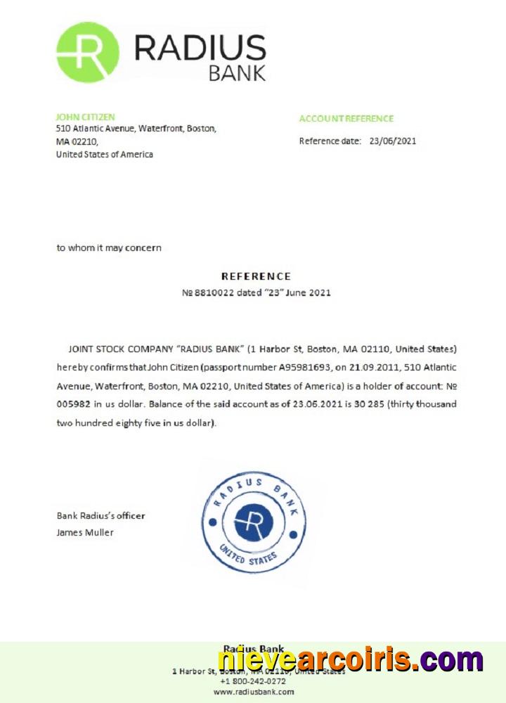 USA Radius reference